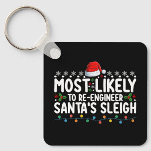 Hoogstwaarschijnlijk zal Kerstmis Santas slee opni Sleutelhanger