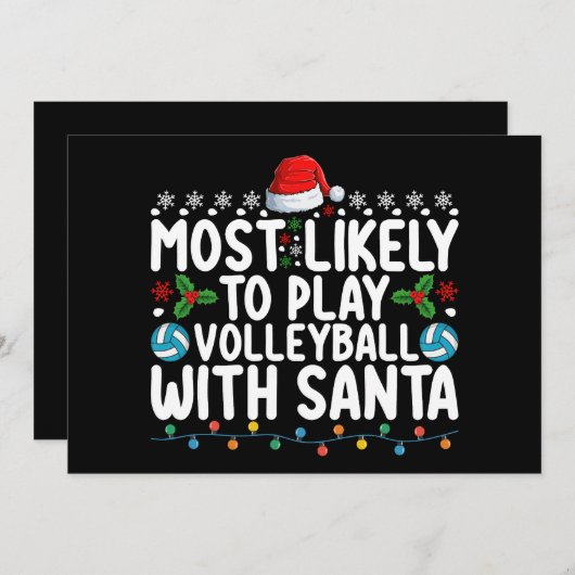 Hoogstwaarschijnlijk zal volleyball spelen met Ker Kaart (Voorkant / Achterkant)