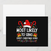 Hoogstwaarschijnlijk zingen elke kerstlied Kerstmi Kaart (Voorkant / Achterkant)