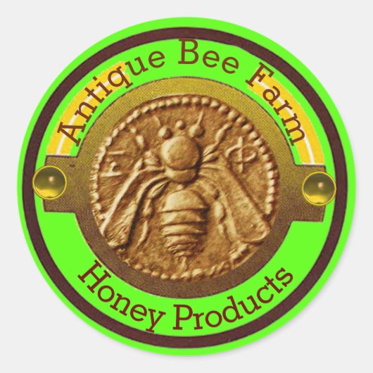 HOOGTE / BEEKEEPER BEEKEEPER lichtgroen Ronde Sticker (Voorkant)