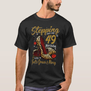 Hoogte die in Mijn 49e verjaardag 49 en F steekt T-shirt