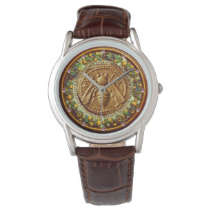 HOOGTE/GEEL GROENE FLORENTINE-VLOEISTONIJN HORLOGE