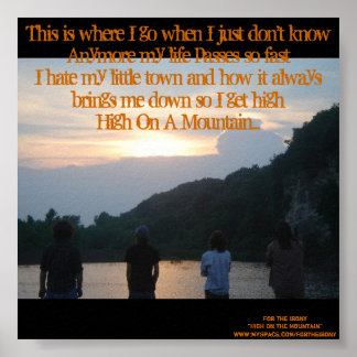 Hoogte op het Poster van de bergen