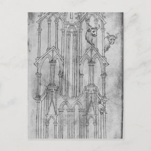 Hoogte van de toren van de kathedraal van Laon Briefkaart