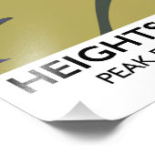 Hoogte van het poster van het district Abraham Pea (Hoek)