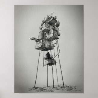 Hoogte van onzekere toekomst poster