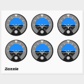 Hoogteaanwijzer Ronde Sticker (Vel)