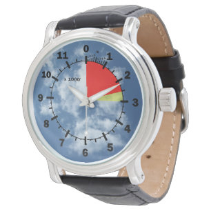 Hoogtemeter in de wolken horloge