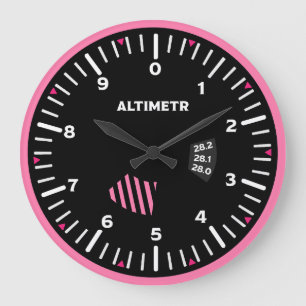 Hoogtemeter Lady Pilot Aviation Geek Grote Klok