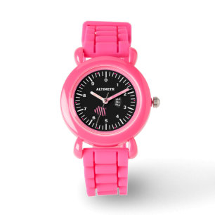 Hoogtemeter Lady Pilot Aviation Geek Horloge