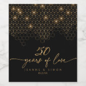 Hoogtepunten Goud 50e Jubileum ID1165 Wijn Etiket (Enkel label)