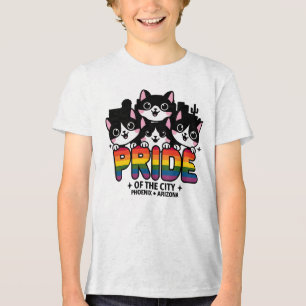 Hoogtepunten van Phoenix City Arizona USA Rainbow Tri-Blend Shirt