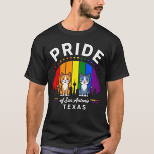 Hoogtepunten van San Antonio City Texas USA Rainbo T-shirt