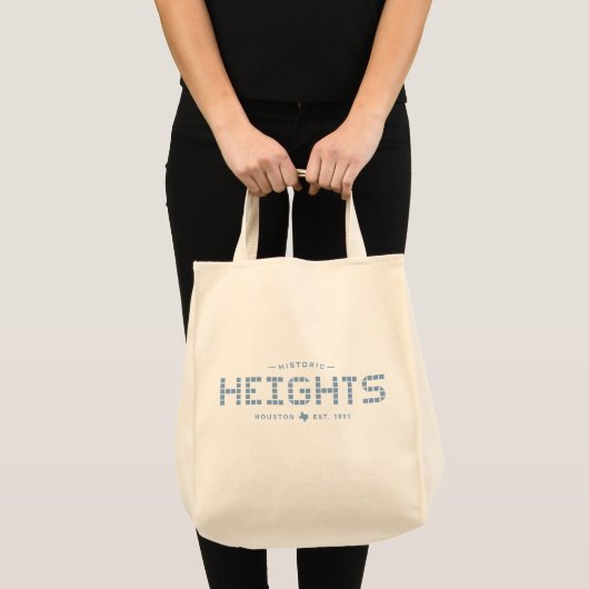 Hoogtes Tegel, Blauwe Tegel, Houston Heights Tote Bag (Voorkant (product))