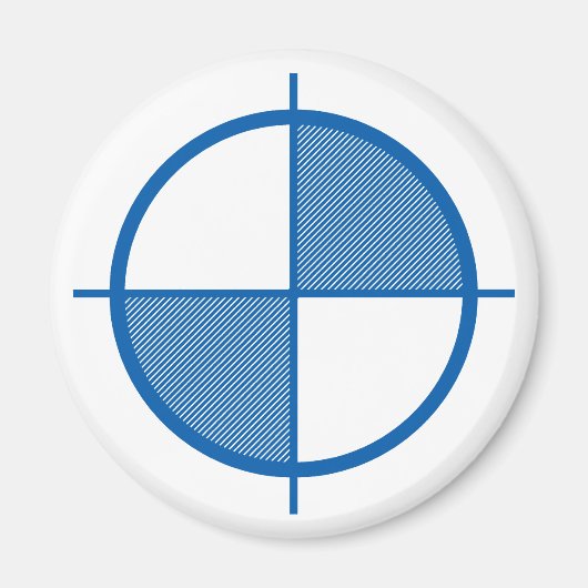 Hoogtesymbool magneet (blauw) (Voorkant)