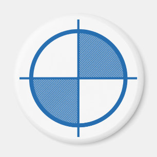Hoogtesymbool Magnet (blauw) Magneet