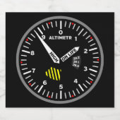 hoogtevlieger Aviation Geek Sparkling Wijnetiket (Enkel label)