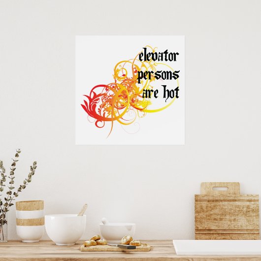 Hoogverhitte personen poster (Keuken)