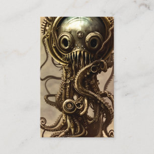 Hoogwaardig onderwaterportret van een octopus visitekaartje