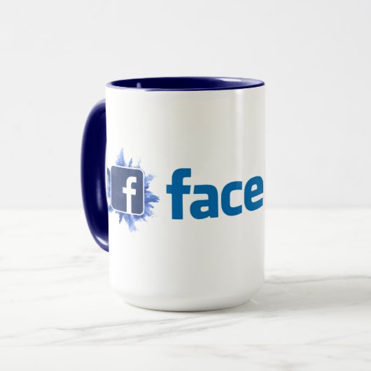 Hoogwaardige Facebook-Mok Mok (Voorkant links)