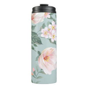 hoogwaardige reeks van diverse waterverf bloemen thermosbeker