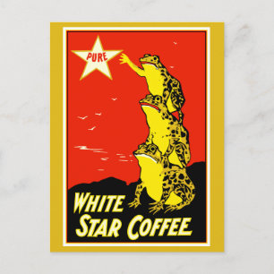 Hoogwaardige retro  White Star Coffee en Briefkaart