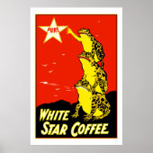 Hoogwaardige retro White Star Coffee en Poster (Voorkant)