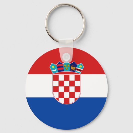 Hoogwaardige vlag Kroatië Sleutelhanger (Voorkant)