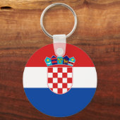 Hoogwaardige vlag Kroatië Sleutelhanger (Voorkant)