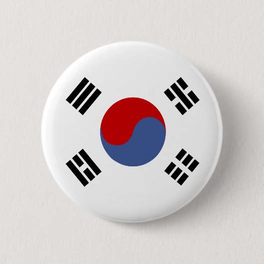 Hoogwaardige vlag Zuid-Korea Ronde Button 5,7 Cm (Voorkant)