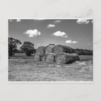 Hooibalen op het platteland van Norfolk Briefkaart