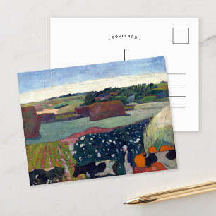 Hooibergen in Bretagne   Paul Gauguin Briefkaart