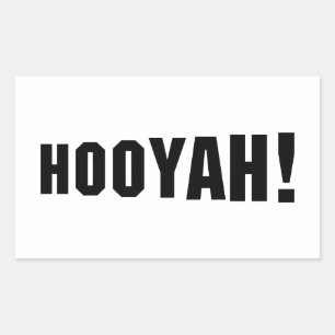 HOOIË! RECHTHOEKIGE STICKER