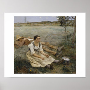 Hooien — Jules Bastien-Lepage (1877) Poster