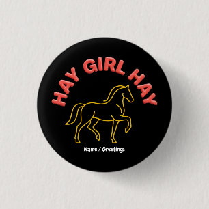 Hooim meisje Hooim Retro Paard Grafisch 2026 Weste Ronde Button 3,2 Cm