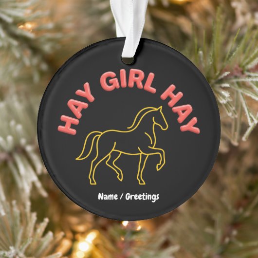 Hooimail Hooimail Retro Paard Grafisch 2026 Wester Ornament (Boom)