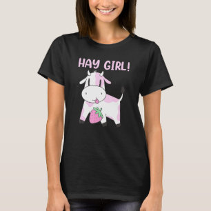 Hooimengsels meisje vaars hoofd boerderij leven ko t-shirt