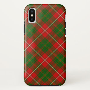 Hooirood groen geruit iPhone x hoesje