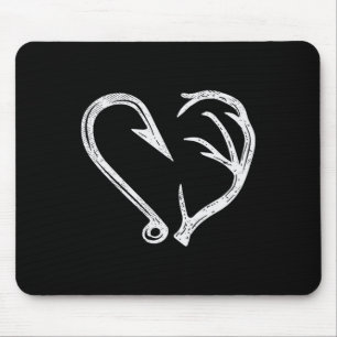Hook Antler Heart Love Vist Hunting Fish Deer H Muismat