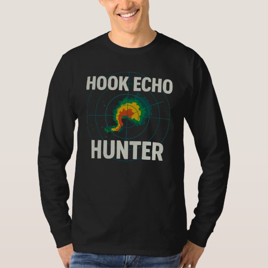 Hook Echo Hunter | Storm Chaser Radar Weer T-shirt (Voorkant)