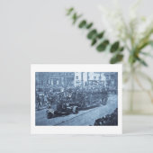 Hook en Ladder over de parade - Vinatge Briefkaart (Staand voorkant)