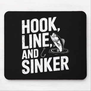 Hook Line en Sinker Fun voor Gevist liefhebbers Muismat