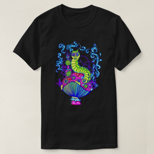 Hooka-roken Caterpijler-gloed T-shirt (Design voorkant)