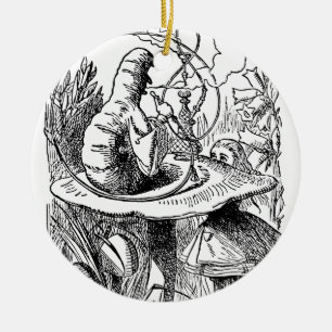 Hookah Smoking Caterpijler Alice in Wonderland Keramisch Ornament