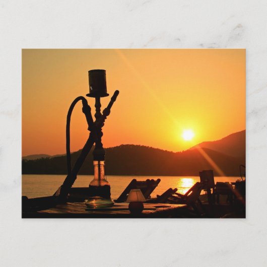 Hookah Sunset Briefkaart (Voorkant)