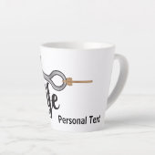 "Hooked On Life" hook illustration, personalize Latte Mok (Rechterhoek)