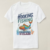 Hooking Fishing, Trapped in Class T-shirt (Design voorkant)