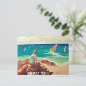 hookipa het windsurfing briefkaart (Staand voorkant)