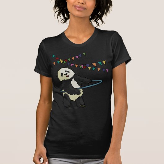 Hoola Hooping Panda, donker shirt (Voorkant)