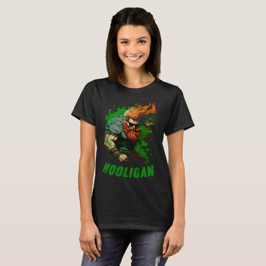 Hooligan Irish Leprechaun T-shirt (Voorkant volledig)